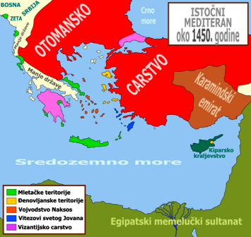 Zeta i Otomanska imperija 1450/ vremenskalinija.me